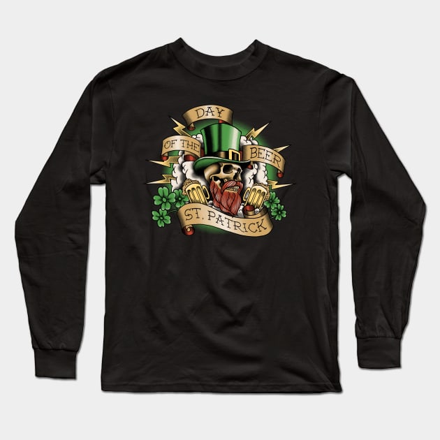 Saint Patrick Tattoo Long Sleeve T-Shirt by akawork280